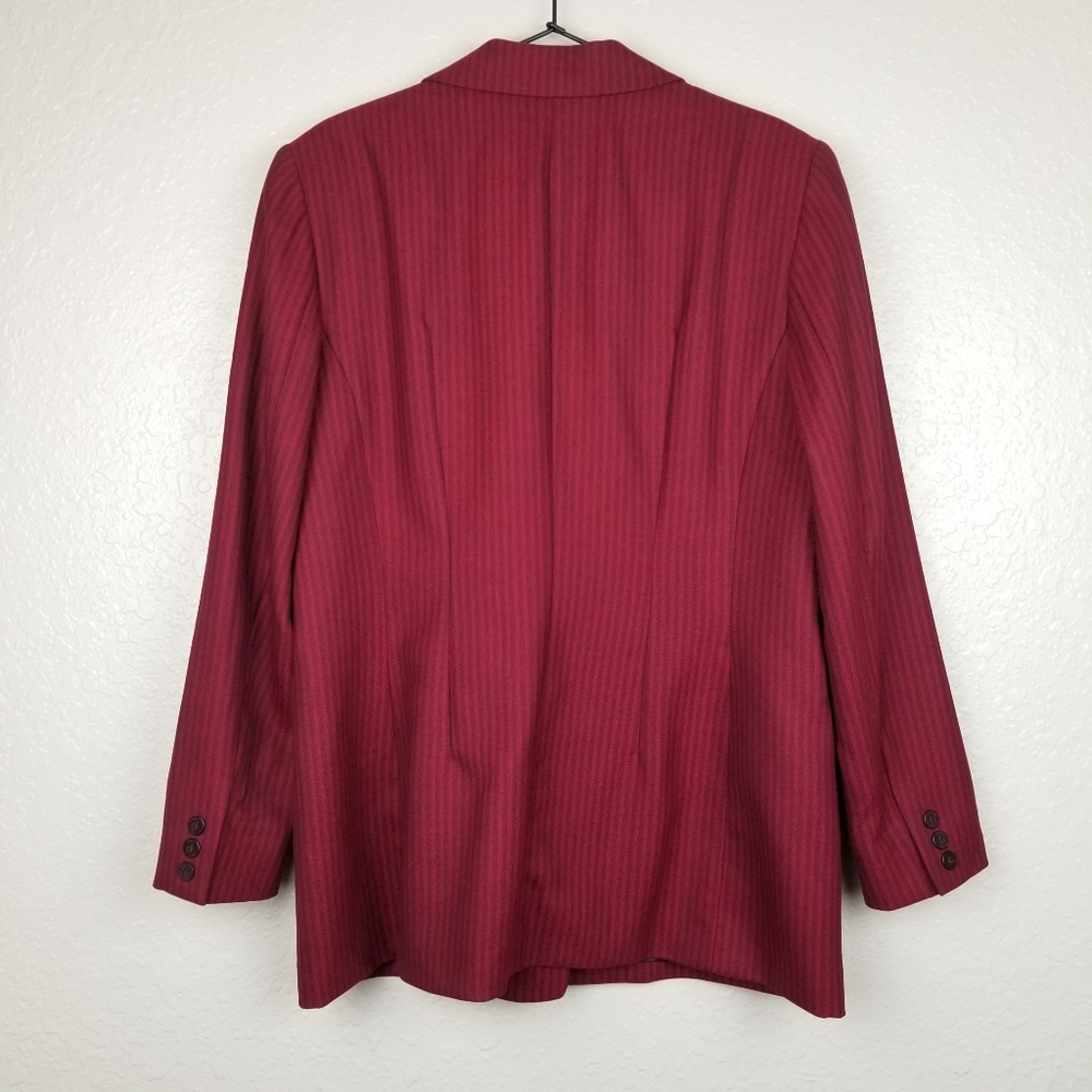 Pendleton Vintage Long Wool Pinstripe Blazer 12 - Picture 4 of 8